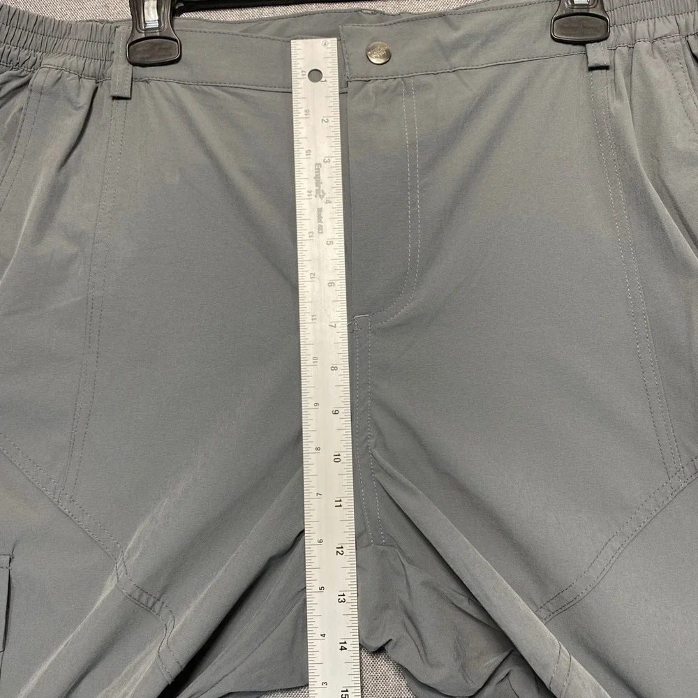 The North Face Mens XXXL Grey Convertible Hiking Cargo Pants Zip Off Trousers